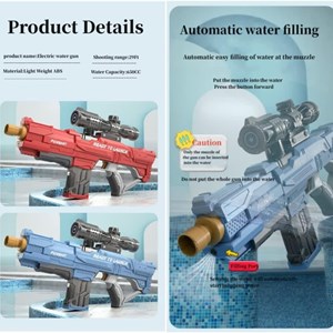 تفنگ اسباب بازی آب پاش شارژی دوربین دار Electric Water Gun_تفنگ اسباب بازی