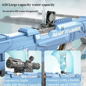 تفنگ اسباب بازی آب پاش شارژی دوربین دار Electric Water Gun_تفنگ اسباب بازی
